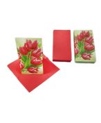 Салфетки 330х330 мм 2-сл., диз. "Тюльпаны на зеленом микс", разноцв., бум., 20 шт/упак "Bouquet"