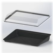 Крышка к контейнеру для суши "Витрина" 221х151х45 мм, прозр., ПС, 400 шт/кор "Kado-Prim" 400 шт/упак РОССИЯ КД-307 К