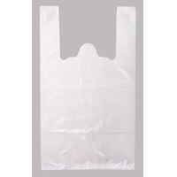 Пакет "Майка" [300+160]х600 мм 15 мкм, бел., ПНД, 100 шт/упак 10 упак/кор РОССИЯ 239459