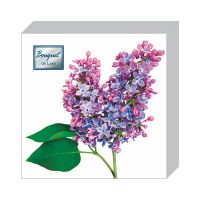 Салфетки 240х240 мм 3-сл., диз. "Сирень", разноцв., бум., 25 шт/упак "Bouquet" 15 упак/кор РОССИЯ 37443