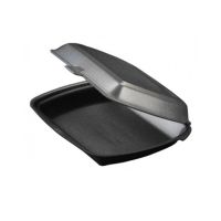 Ланч-бокс 1 секц.,  внеш. 207х250х61мм, внутр. 180х247х57мм, чёрн., ВПС