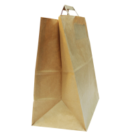 Пакет [280+150]х320 мм с плоск. ручками, крафт, бум., 200 шт/кор 200 шт/упак РОССИЯ PR-01-70-281532