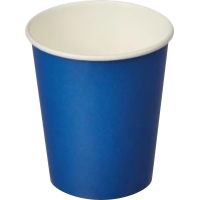 Стакан бумажный 250 мл 1 сл., d80 мм, син., карт., 50 шт/упак 1 000 шт/кор РОССИЯ -