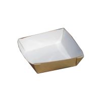 Лоток [короб] для фастфуда 110х110х42 мм, крафт-бел., карт., 480 шт/кор "OSQ" Tray 550 480 шт/упак РОССИЯ OSQ TRAY 550