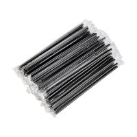 Трубочки для коктейлей 210 мм, d8 мм, черн., пласт. прямые в инд. упаковке, 500 шт/упак 10 упак/кор БЕЛАРУСЬ -