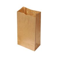 Пакет пищевой [140+60]х225 мм без руч., без окна, крафт, бум., 100 шт/упак 1 800 шт/кор РОССИЯ