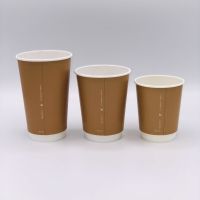 Стакан бумажный 400 мл 2 сл., d90 мм, крафт-бел., карт., 20 шт/упак 400 шт/кор РОССИЯ