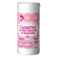 Салфетка из вискозы 200х220 мм, 40 гр/м2, бел., 100 шт/рул "Голубушка" 12 рул/кор РОССИЯ