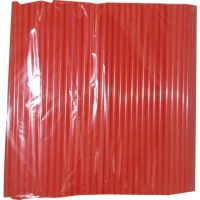 Трубочки для коктейлей 240 мм, d8 мм, красн., пласт. прямые, 150 шт/упак 40 упак/кор РОССИЯ 117005