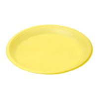 Тарелка одноразовая мелкая d210 мм, желт., ПС, 12 шт/упак "МИСТЕРИЯ" 960 шт/кор РОССИЯ 183210