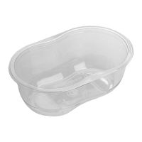 Контейнер овал 141х92х50,5 мм, 375 мл, прозрачный ПЭТ