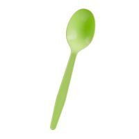 Ложка одноразовая 170 мм, зел., кукурузный крахмал, 6 шт/упак "GREEN MYSTERY" 480 шт/кор РОССИЯ 4043зел
