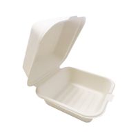 Коробка для бургера [бургербокс] 155х153х85 мм, бел., сах.тростник, 50 шт/упак 500 шт/кор КИТАЙ TM-B101В