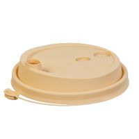 Крышка для стакана d90 мм с пробивным слотом и заглушкой, крафт, ПП, 50 шт/упак 1 000 шт/кор РОССИЯ 3001Крафт/М