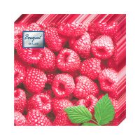 Салфетки 240х240 мм 3-сл., диз. "Малина", разноцв., бум., 25 шт/упак "Bouquet" 15 упак/кор РОССИЯ 37439