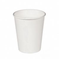 Одноразовый стакан для холодного и горячего, 0.35л, верхний d 90мм нижний d 59мм, h 115мм, 280г/м2, белый, однослойный, картон
