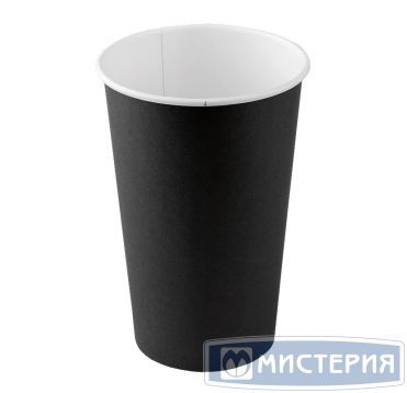 Стакан бумажный 250 мл 1 сл., d80 мм, черн., карт., 50 шт/упак 1 000 шт/кор РОССИЯ -