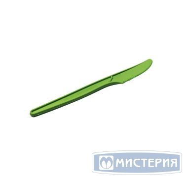 Нож одноразовый GREEN MYSTERY 165 мм, зелёный, кукурузный крахмал, 50 штук в упаковке, 1000 штук в коробке
