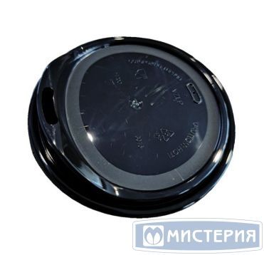 Крышка для стакана d90 мм с питейником тип З, черн., ПП, 50 шт/упак 1 000 шт/кор РОССИЯ 3016Ч
