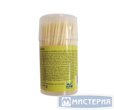 Зубочистки 65 мм в стакане, древ. волокно, 200 шт/упак "GREEN MYSTERY" 480 упак/кор КИТАЙ -