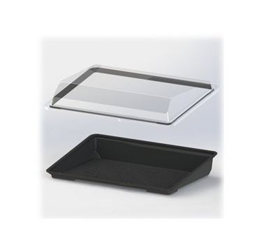 Контейнер для суши "Витрина" 1-секц. 221х151х45 мм, без крышки, черн., ПС, 400 шт/кор "Kado-Prim" 400 шт/упак РОССИЯ КД-307 Д