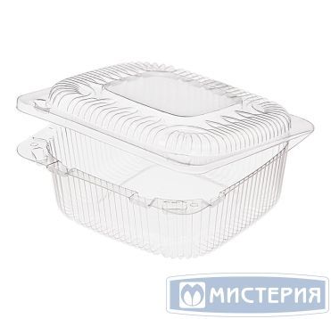 Упаковка квадрат 132х131х58мм, 0,35кг, прозрачная, (220732) ОПС