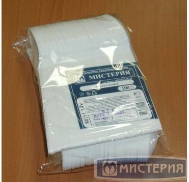 Ложка одноразовая 165 мм, бел., ПС, 100 шт/упак "МИСТЕРИЯ" 2 000 шт/кор РОССИЯ 141080