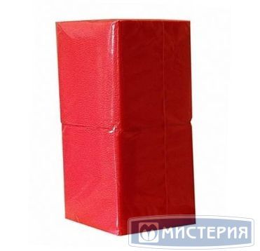 Салфетки 240х240 мм 1-сл., красн., бум., 400 шт/упак 15 упак/кор РОССИЯ