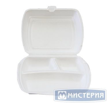 Ланчбокс с 3 секциями 250х195х68мм, белый LB-3 Эконом