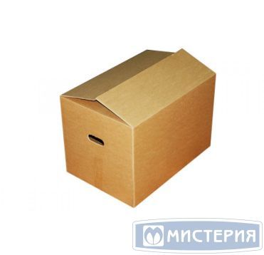 Гофрокороб 515х350х350 мм, проруб.ручки, крафт, гофрокарт. Т22, 25 шт/кор 25 шт/упак РОССИЯ Г05218