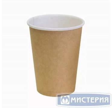 Стакан бумажный 400 мл для холодных и горячих напитков, двухслойный, крафт, картон