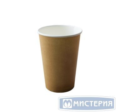 Бумажный стакан  для холодного и горячего, 250 мл, однослойный, крафт