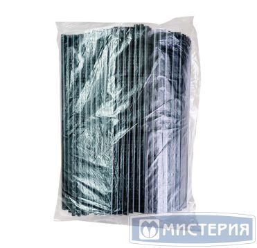 Трубочки для коктейлей 240 мм, d8 мм, черн., пласт. прямые, 250 шт/упак 20 упак/кор БЕЛАРУСЬ -