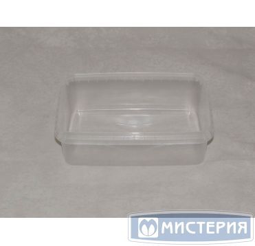 Контейнер прямоугольный,1000 мл, верх 191х129 мм, низ 112х173 мм, h=60мм, прозрачная, контрольн. замок, ПП