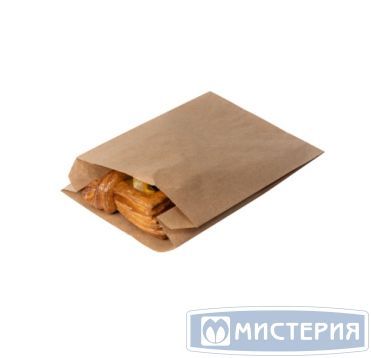 Пакет пищевой [170+70]х250 мм без руч., без окна, крафт, бум., 100 шт/упак 1 400 шт/кор РОССИЯ
