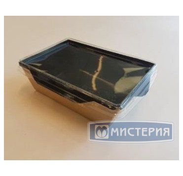 Контейнер 800 мл, 209х127х55 мм, без окна, без крышки, крафт-черн., карт., 50 шт/упак "OSQ" OpSalad BE 400 шт/кор РОССИЯ OpSalad 800 BE