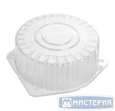 Упаковка для торта [крышка] d263хh115[d228хh105] мм, прозр., ОПС, 100 шт/кор "Комус" 100 шт/упак РОССИЯ Т-225К (М)