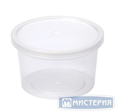 Контейнер под пресервы и мёд, 250мл, "банка" d=96мм, h=56мм, полупрозрачный, ПП