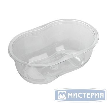 Контейнер овал 141х92х50,5 мм, 375 мл, прозрачный ПЭТ
