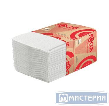 Бумага туалетная для диспенсеров 2-сл. 230х108 мм "Focus" Premium, V-сложен., бел., 250 лист/упак 15 упак/кор РОССИЯ 5083735