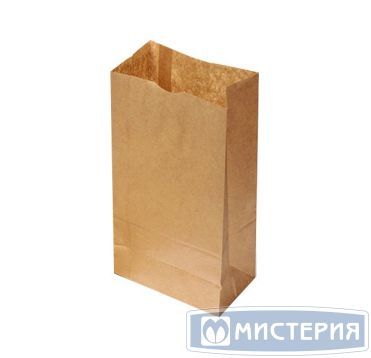Пакет пищевой [140+60]х225 мм без руч., без окна, крафт, бум., 100 шт/упак 1 800 шт/кор РОССИЯ