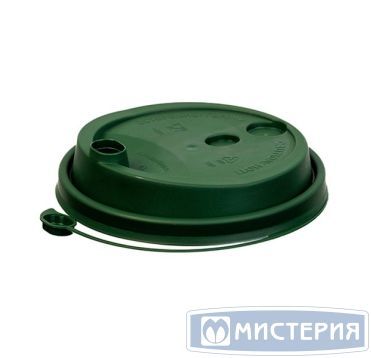 Крышка для стакана d90 мм с пробивным слотом и заглушкой, зел., ПП, 50 шт/упак 1 000 шт/кор РОССИЯ 3001М/Т-З