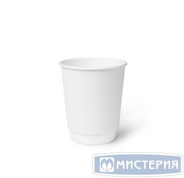Стакан бумажный 250 мл 2 сл., d80 мм, бел., карт., 20 шт/упак 500 шт/кор РОССИЯ -