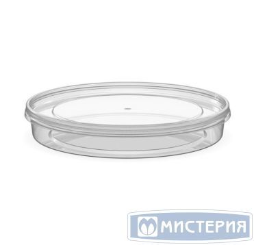 Контейнер для пресервов/мёда 200мл, "банка", "Шайба" d=145мм, h=26мм, полупрозрачный, ПП