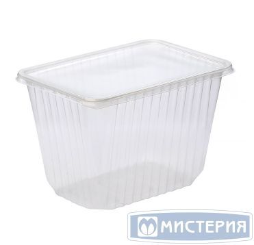 Контейнер 2000 мл 1-секц. 186х132х125 мм, серия 186, без крышки, прозр., ПП, 100 шт/упак "Upax-Unity" 500 шт/кор РОССИЯ -