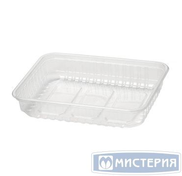 Контейнер 500 мл 1-секц. 186х132х37 мм, серия 186, без крышки, прозр., ПП, 100 шт/упак 500 шт/кор РОССИЯ К 186-500