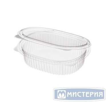 Контейнер 350 мл, овальный, 159х130х40мм, прозрачный