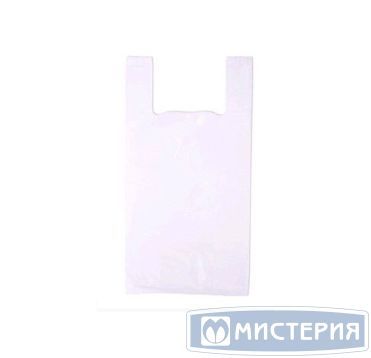 Пакет "майка" 38+23x70см ПНД, белая, 16мкм