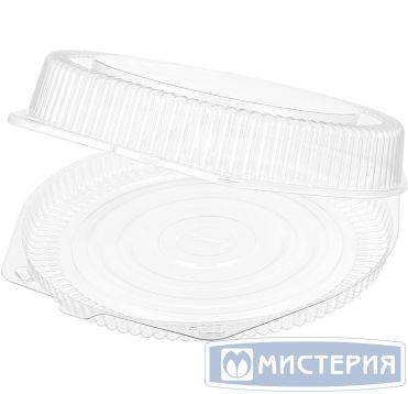 Упаковка для торта [неразъем.] d250хh57[d237хh50] мм, прозр., ОПС, 100 шт/кор "Комус" 100 шт/упак РОССИЯ ТРК-239