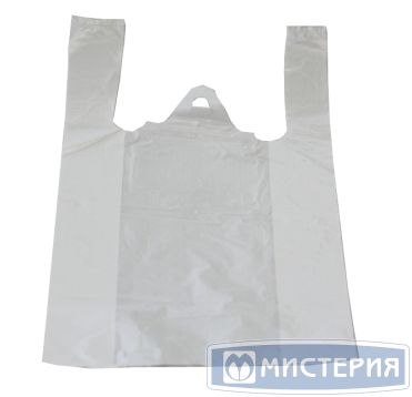 Пакет "майка" 25+12х45см,  ПНД, белая, 10мкм 